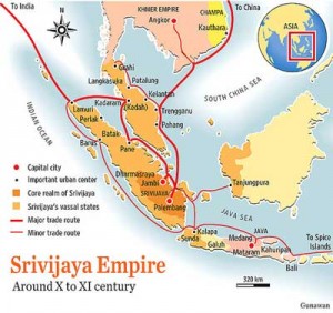 Peta kekuasaan kerajaan Sriwijaya