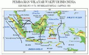 Pembagian wilayah Indonesia berdasarkan waktu