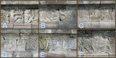 Beberapa relief atau ukiran yang terdapat di Candi Sojiwan