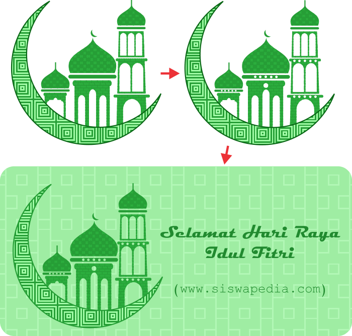 membuat bulan sabit masjid