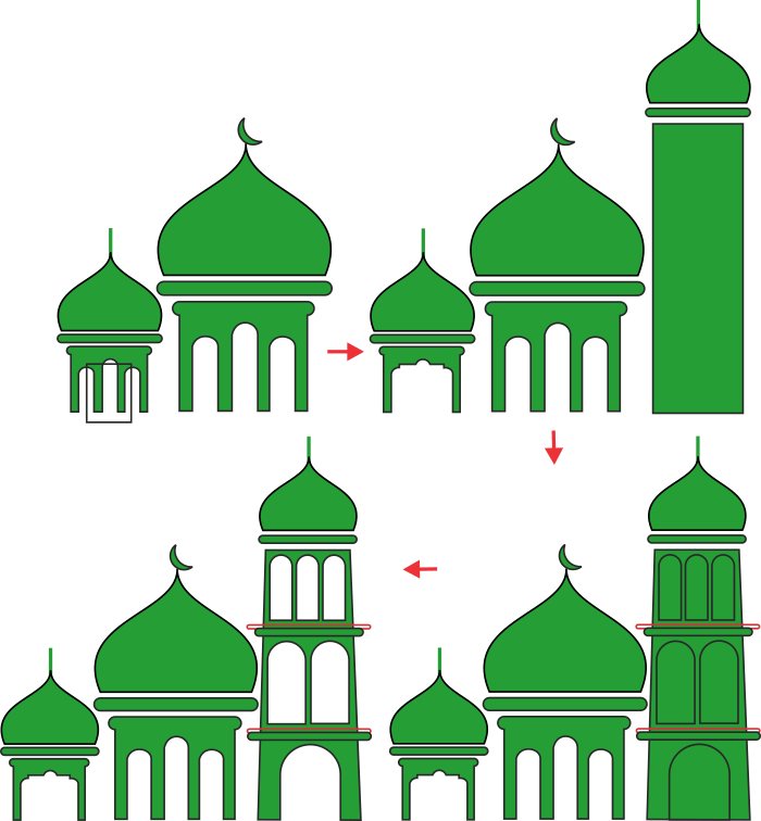 Membuat Gambar Bulan Sabit Masjid  Siswapedia