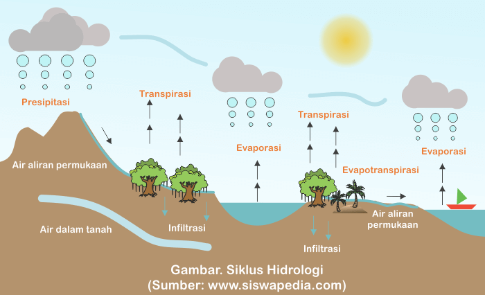 Proses dan Macam Macam Siklus  Daur Air  Siswapedia