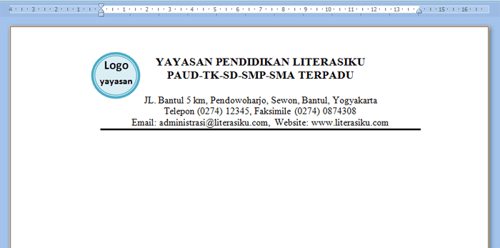 Cara Membuat Kop Surat di Microsoft Word